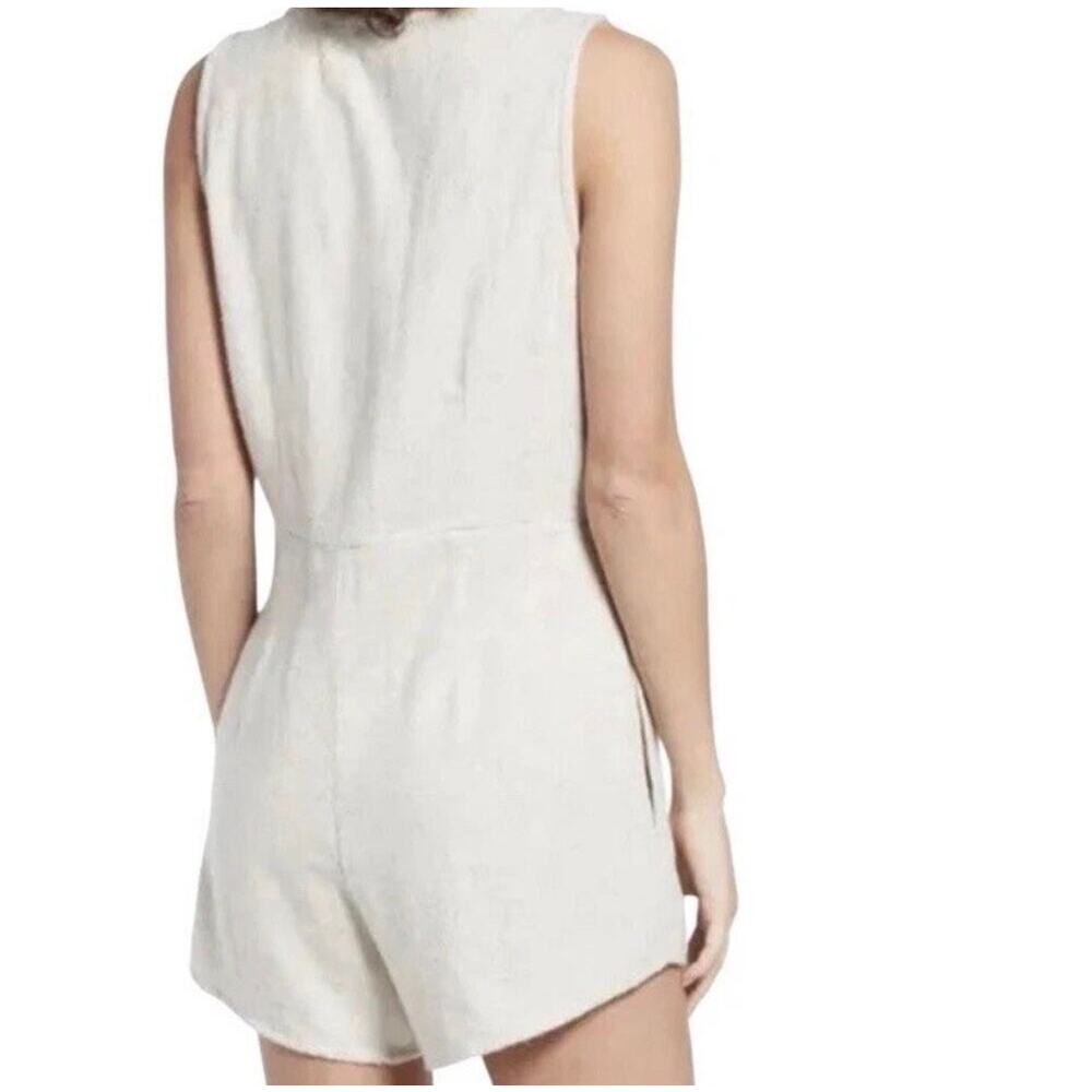Madewell Vicose & Linen Blend Romper, size Small - Picture 2 of 6